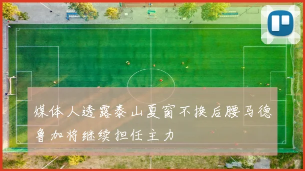 媒体人透露泰山夏窗不换后腰马德鲁加将继续担任主力